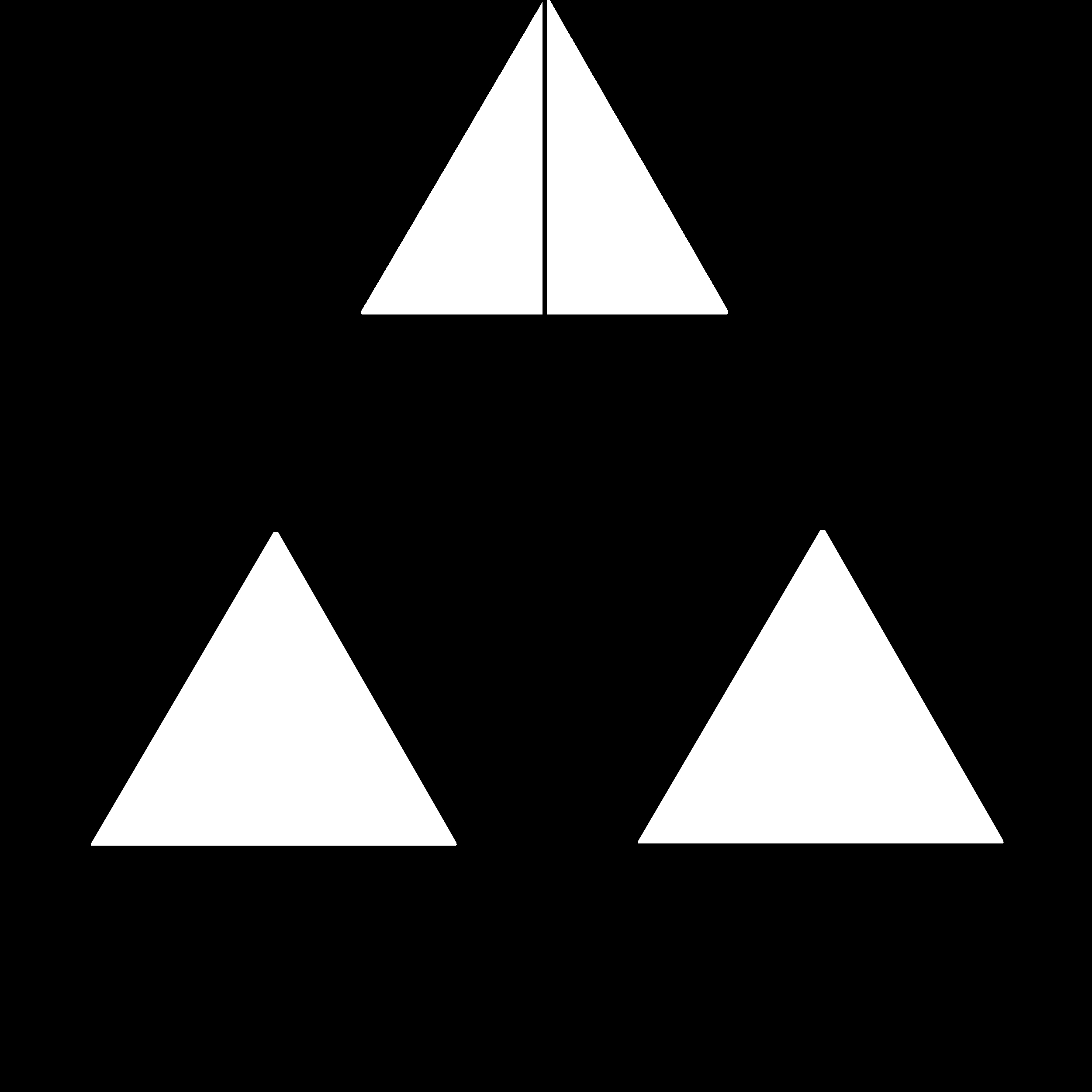 A három egyenlő oldalú háromszögből álló Hartmann maszk